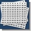 GEPOV373: Raffle Series of Numbers Ticket Sheet - 25 Packs with 25 Sheets Each