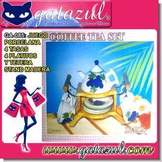 Read full article PORCELAIN SET 4 CUPS 4 SAUCERS AND TEAPOT WITH WOODEN AND WIRE SUPPORT Read full article PORCELAIN SET 4 CUPS 4 SAUCERS AND TEAPOT WITH WOODEN AND WIRE SUPPORT