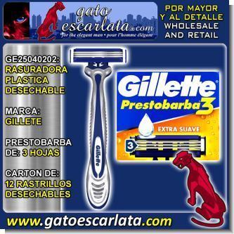 Read full article GILLETE PRESTOBARBA 3 BLADE DISPOSABLE PLASTIC RAZOR - DISPLAY OF 12 DISPOSABLE RAZORS Read full article GILLETE PRESTOBARBA 3 BLADE DISPOSABLE PLASTIC RAZOR - DISPLAY OF 12 DISPOSABLE RAZORS