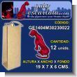 GE1404M30230022: Kraft Paper Gift Bag Size 19 X 7 X 6 Centimeters - 12 Units