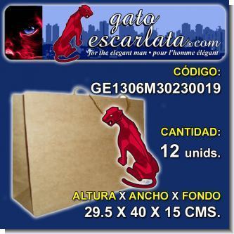 Lee el articulo completo BOLSA PARA REGALOS DE PAPEL KRAFT DE 29.5 X 40 X 15 CENTIMETROS - 12 UNIDADES