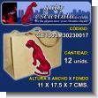 GE1303M30230017: Kraft Paper Gift Bag Size 11 X 17.5 X 7 Centimeters - 12 Units