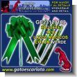 GE23120102: Lazo de Regalo en Flor Magico de Jalar - Color Verde - Talla 30 - Paquete de 10 Piezas