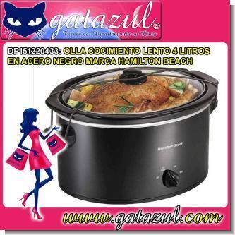 Read full article SLOW COOKING POT IN BLACK STEEL 4 LITER BRAND HAMILTON BEACH