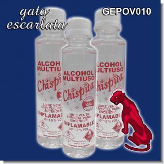 Read full article MULTIPURPOSE ALCOHOL BRAND CHISPITA 80 DEGREES - 12 BOTTLES OF 250 ML