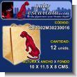 GE1302M30230016: Kraft Paper Gift Bag Size 10 X 11.5 X 8 Centimeters - 12 Units