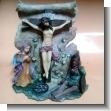 GE20110613: Estatua de Ceramica de La Crucifixion - Arte 01 - 23 Centimetros
