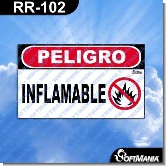 Lee el articulo completo Rotulo Prefabricado - PELIGRO INFLAMABLE