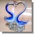 GE20110624: Crystal Figure of Two Swans 17 Centimeters