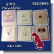 GE22080801: Beautiful Gift Cards with Envelope and High Relief Dimensions 8 X 8 Centimeters - 12 Units